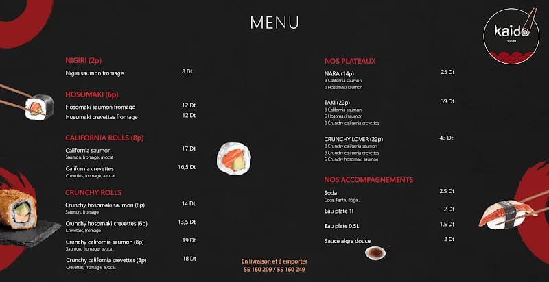 Kaido Sushi à La Soukra